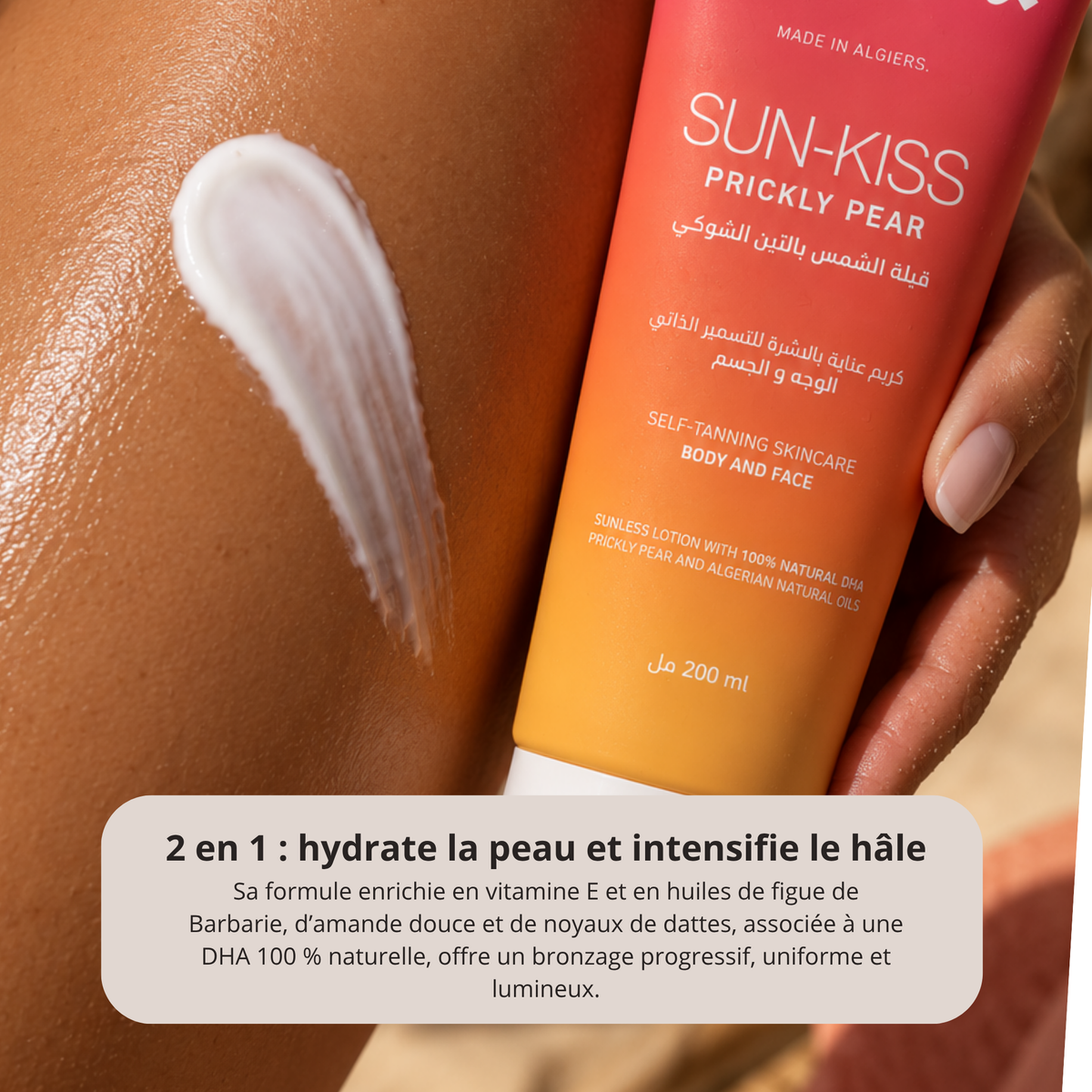Crème Bronzante SUN-KISS 💋🌱 - Visage et Corps - DHA 100% Naturelle