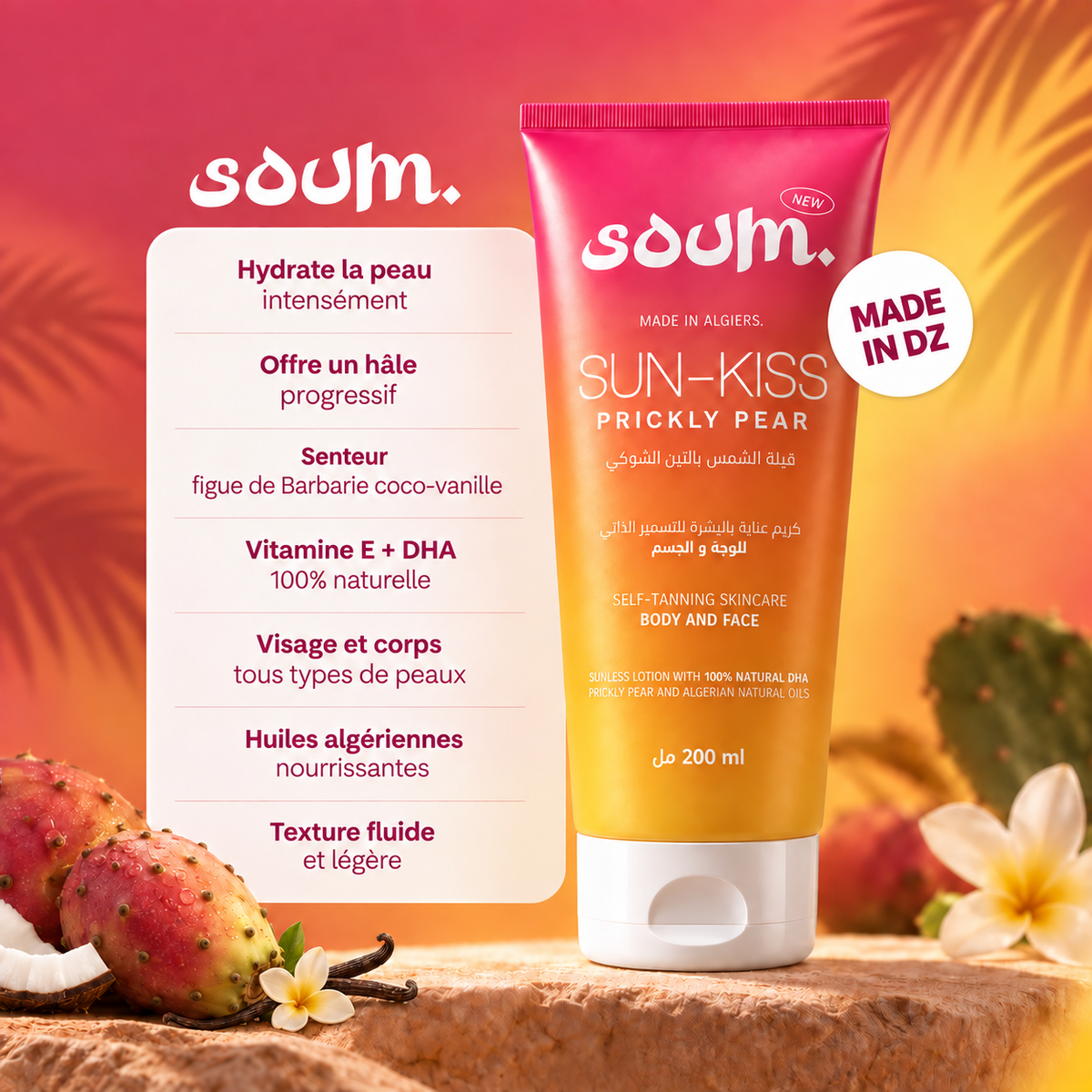 Crème Bronzante SUN-KISS 💋🌱 - Visage et Corps - DHA 100% Naturelle
