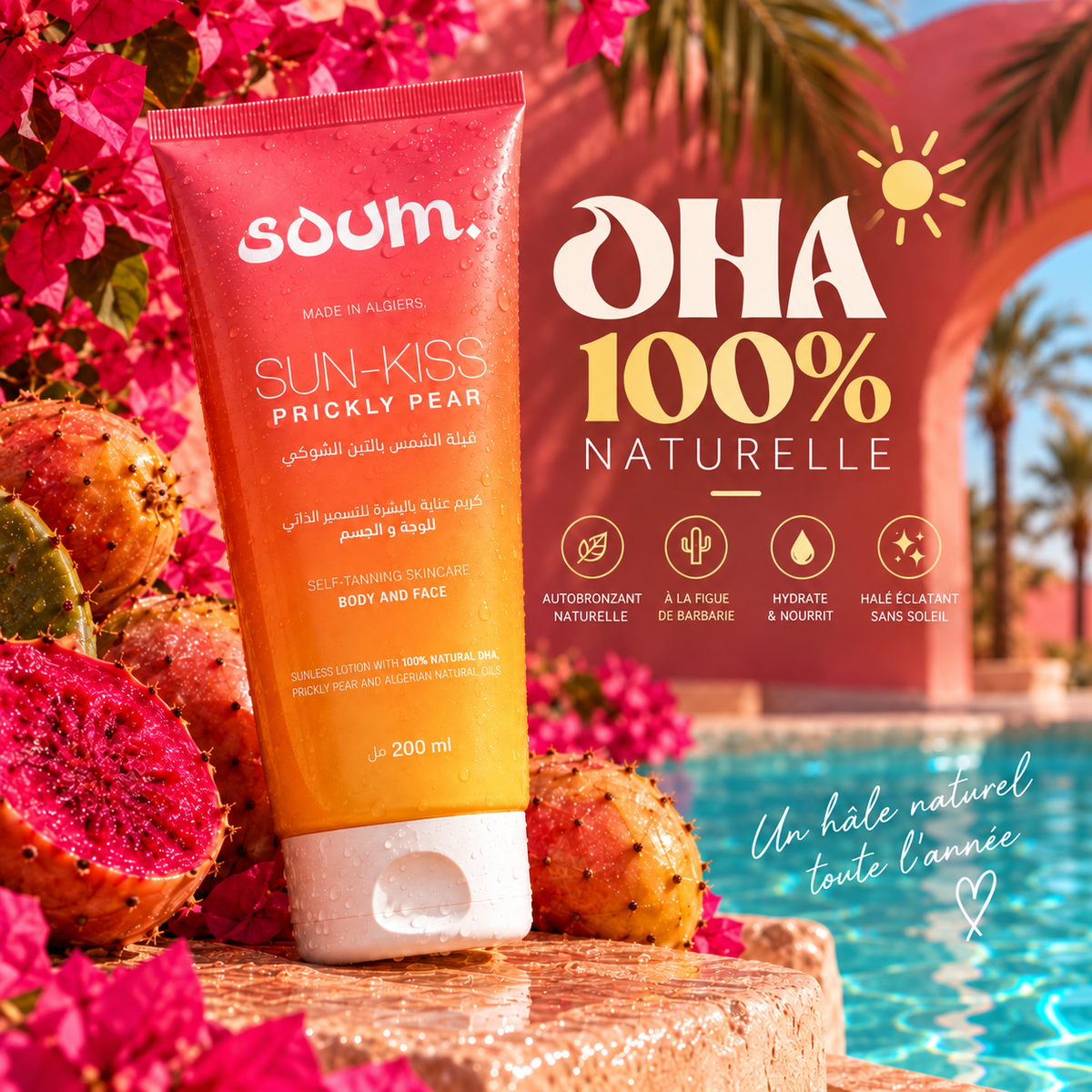Crème Bronzante SUN-KISS 💋🌱 - Visage et Corps - DHA 100% Naturelle